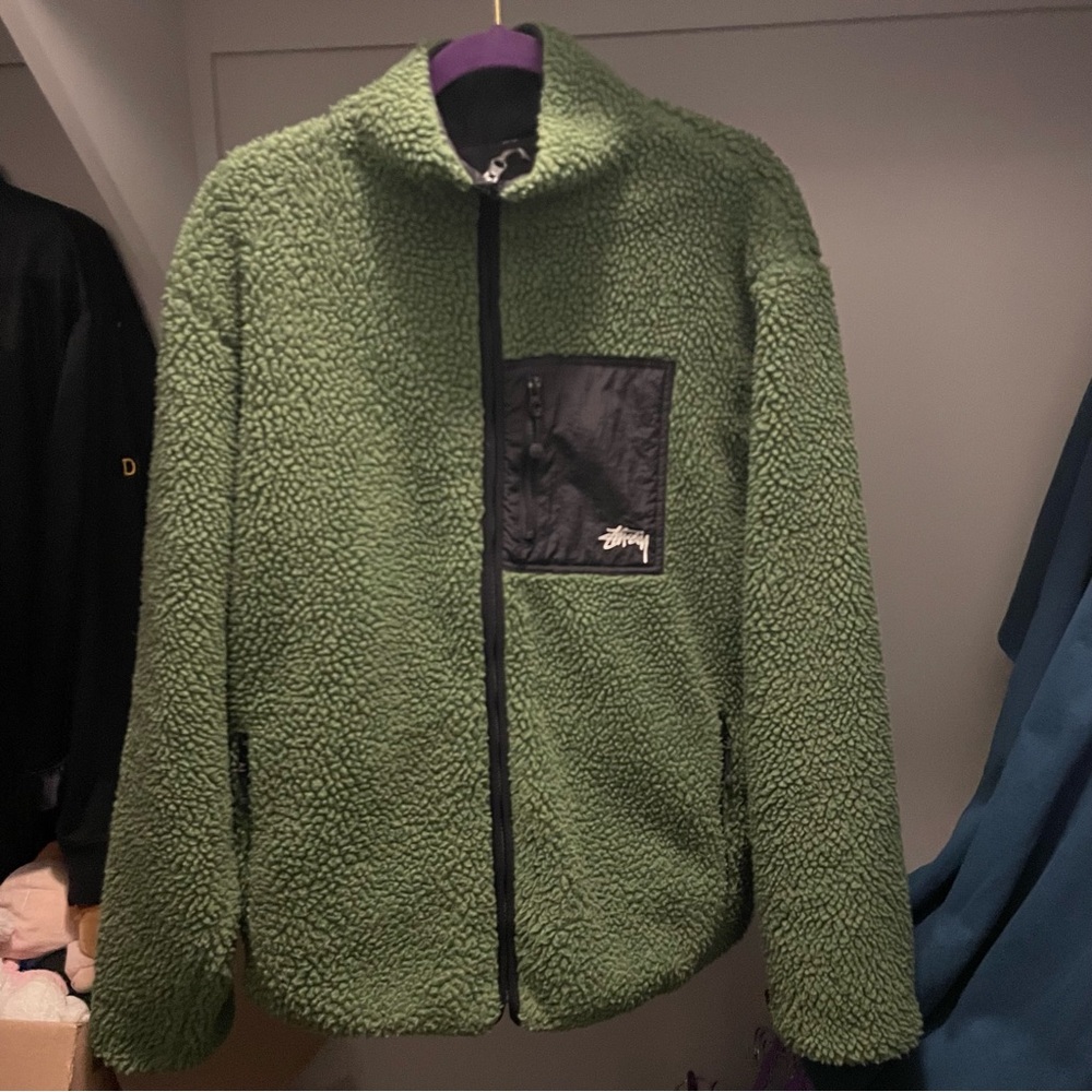 Stussy 8 ball fleece jacket